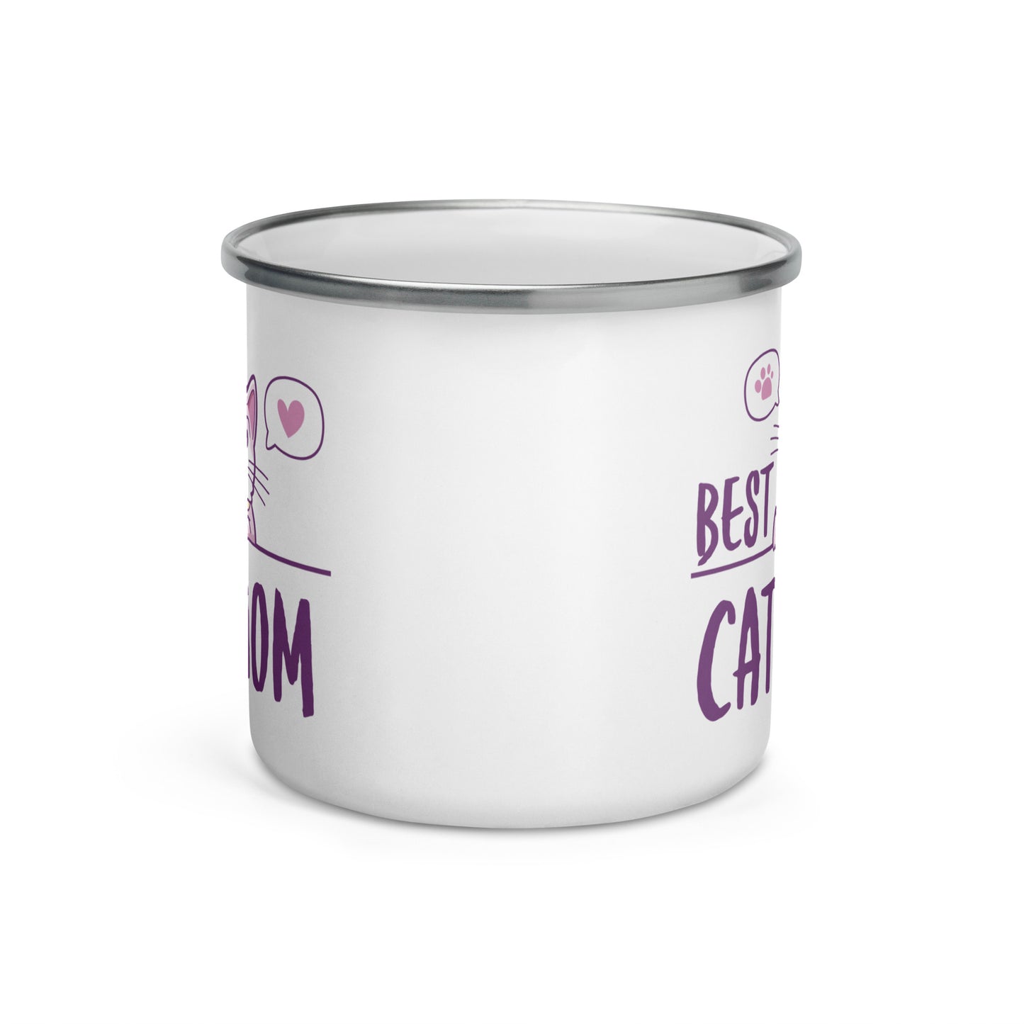 Best Cat Mom Enamel Mug