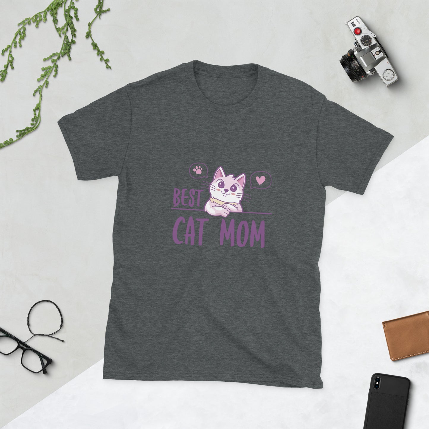 Best Cat Mom Short-Sleeve Unisex T-Shirt