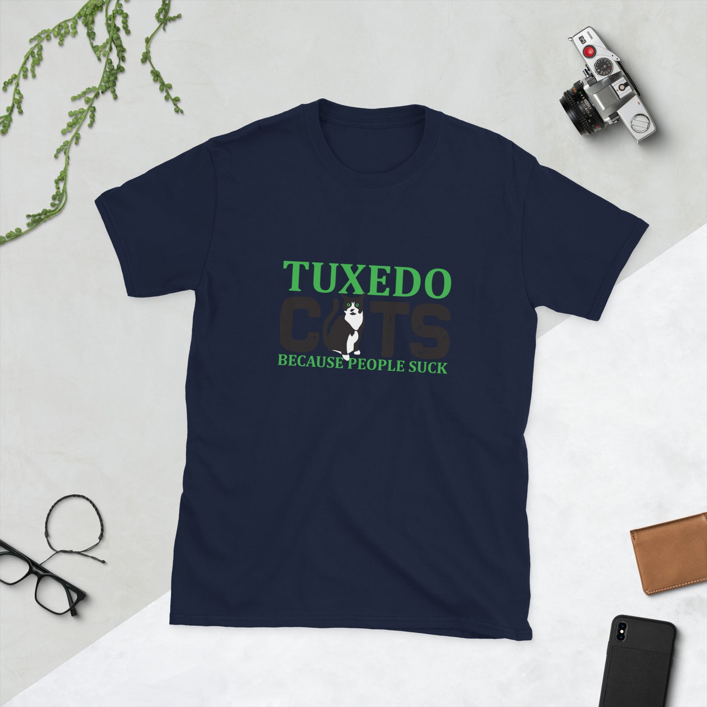 Tuxedo Cats Because People Suck Short-Sleeve Unisex T-Shirt