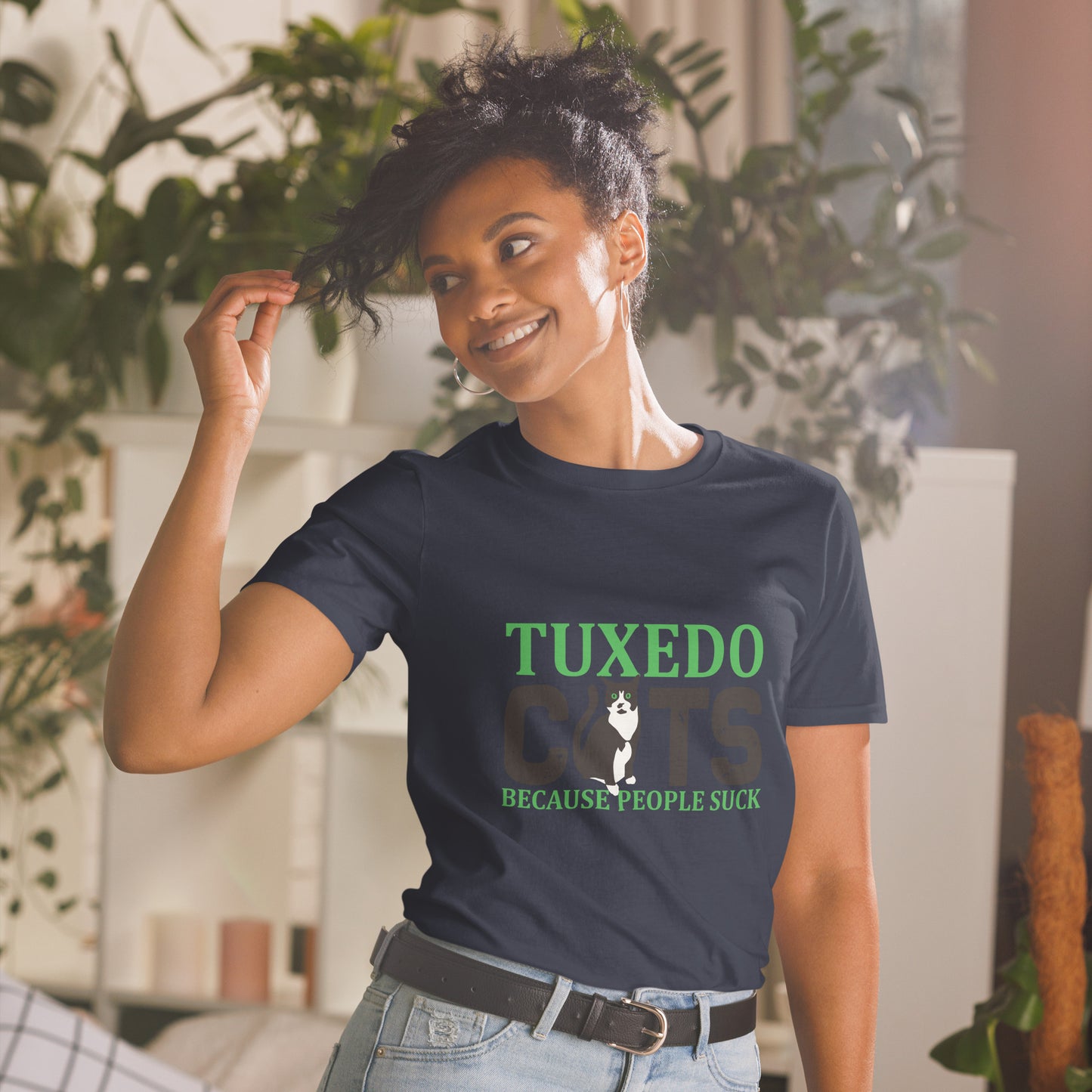 Tuxedo Cats Because People Suck Short-Sleeve Unisex T-Shirt