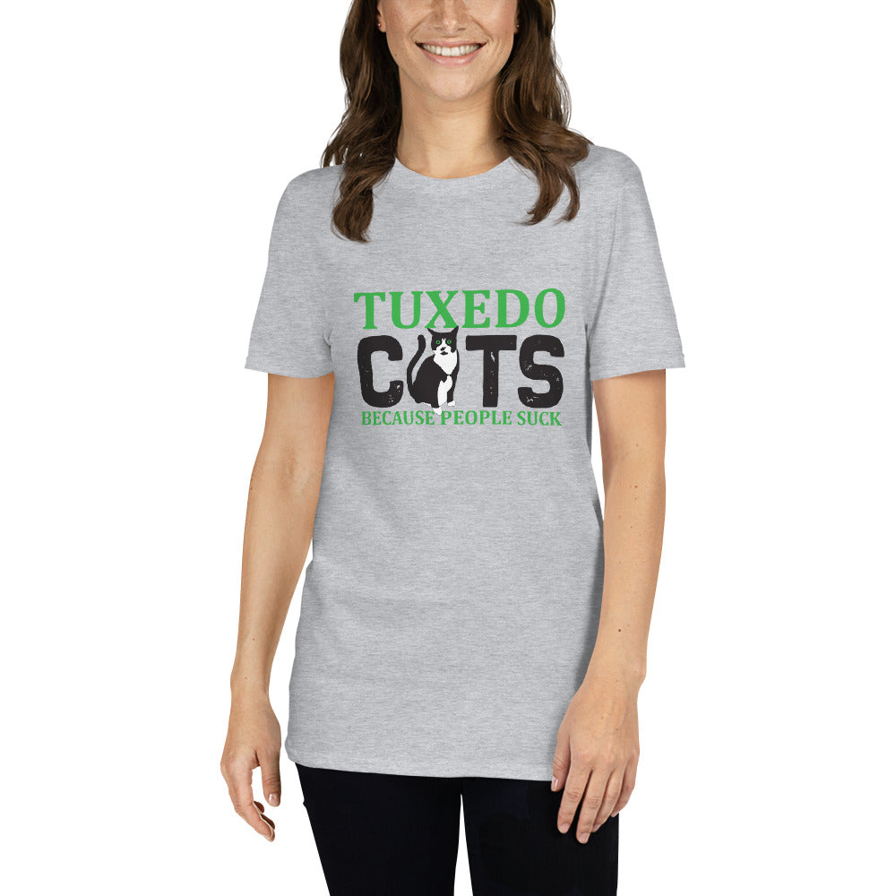 Tuxedo Cats Because People Suck Short-Sleeve Unisex T-Shirt
