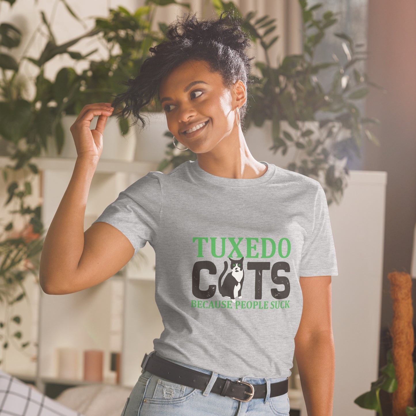 Tuxedo Cats Because People Suck Short-Sleeve Unisex T-Shirt