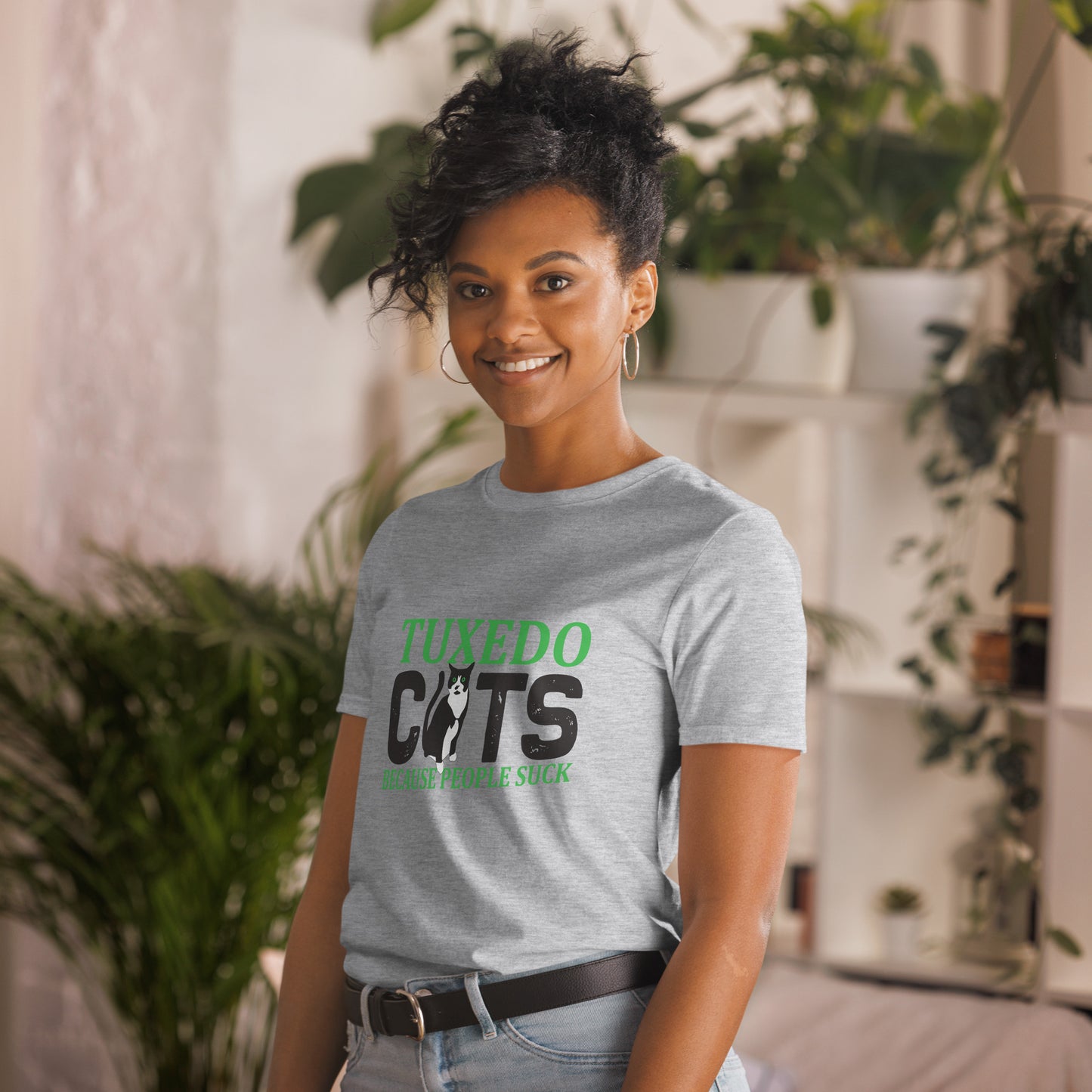 Tuxedo Cats Because People Suck Short-Sleeve Unisex T-Shirt