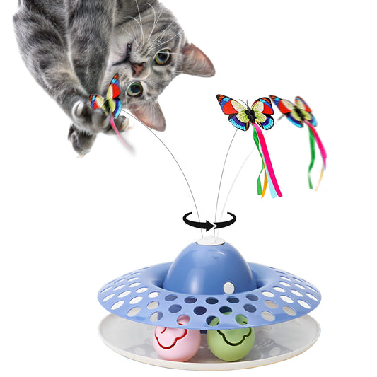 Caroline's Cats Rotating Butterfly Cat Toy