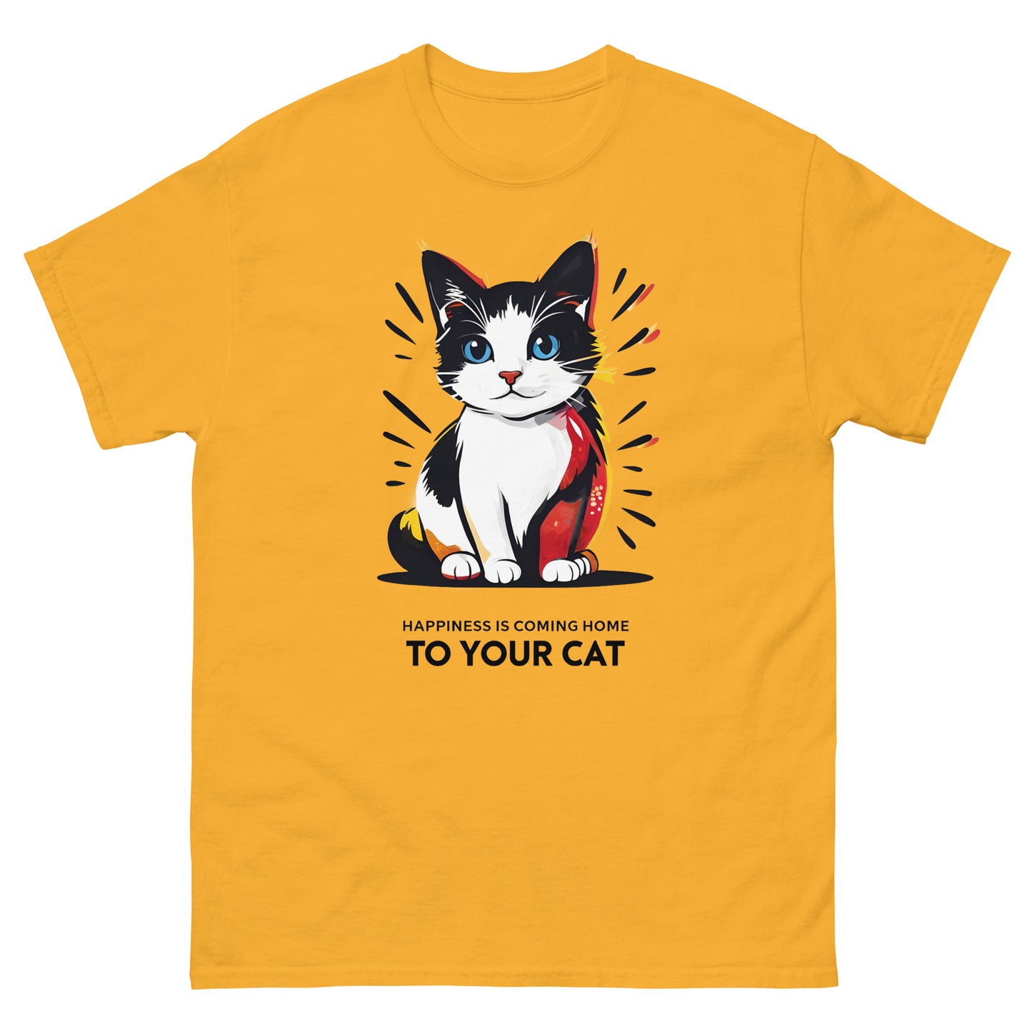 Happiness is Coming Home to Your Cat classic tee