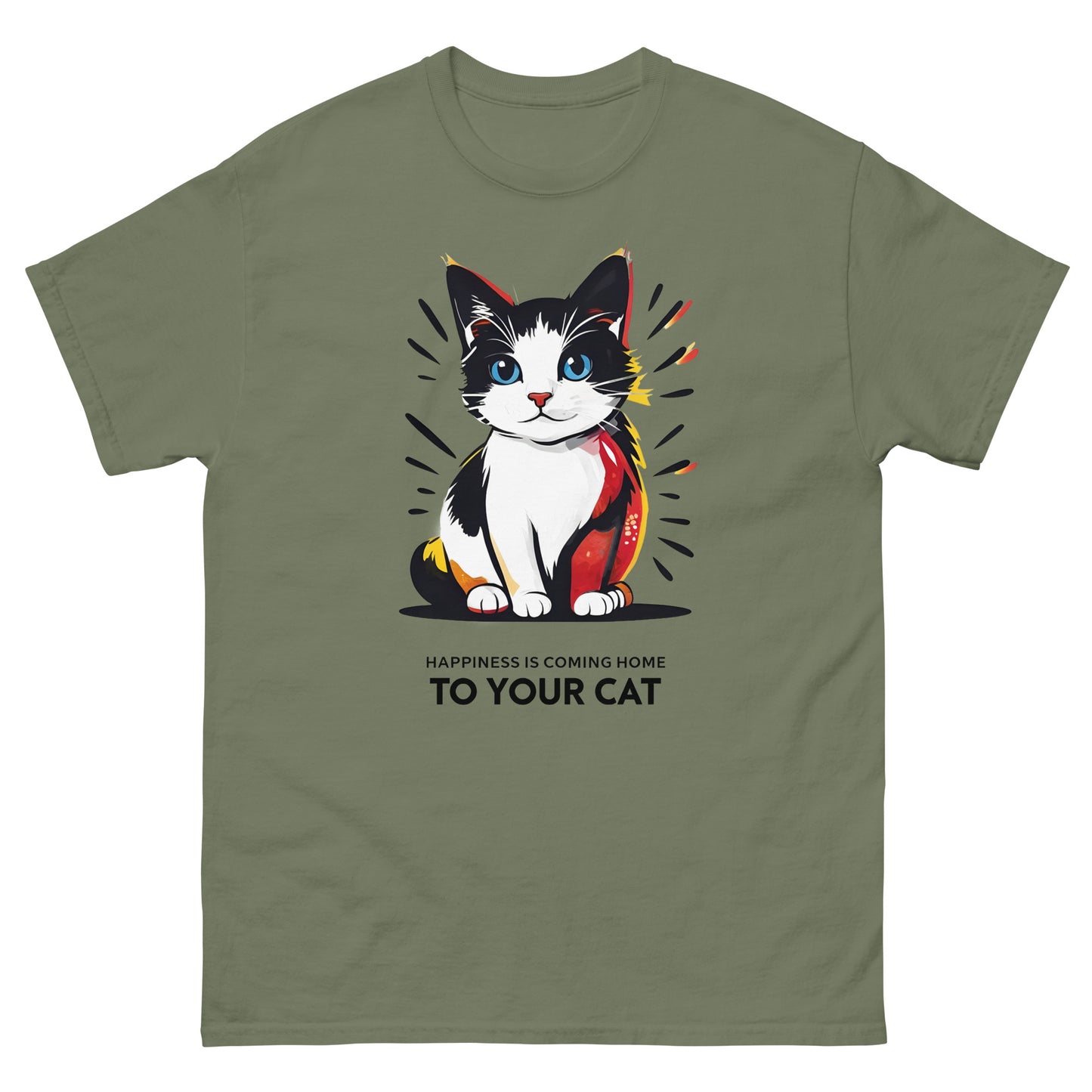 Happiness is Coming Home to Your Cat classic tee