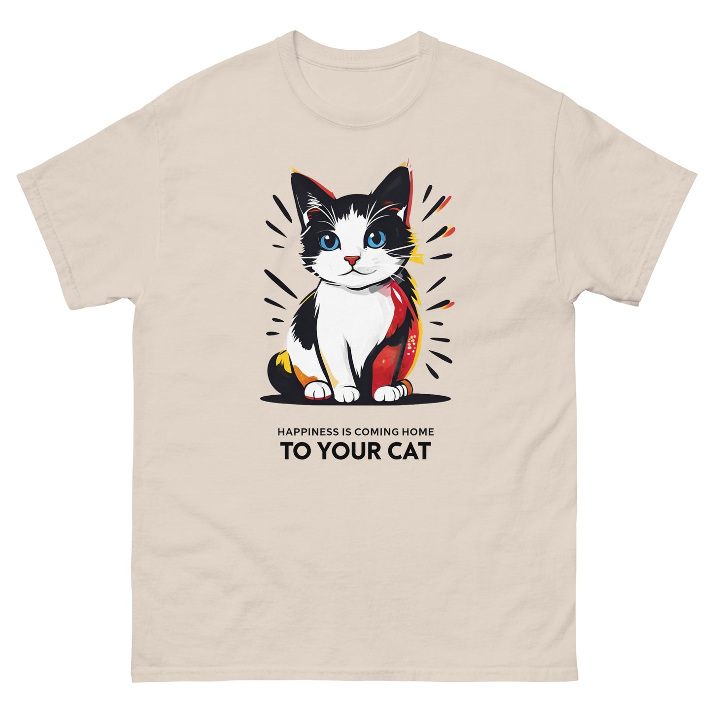 Happiness is Coming Home to Your Cat classic tee