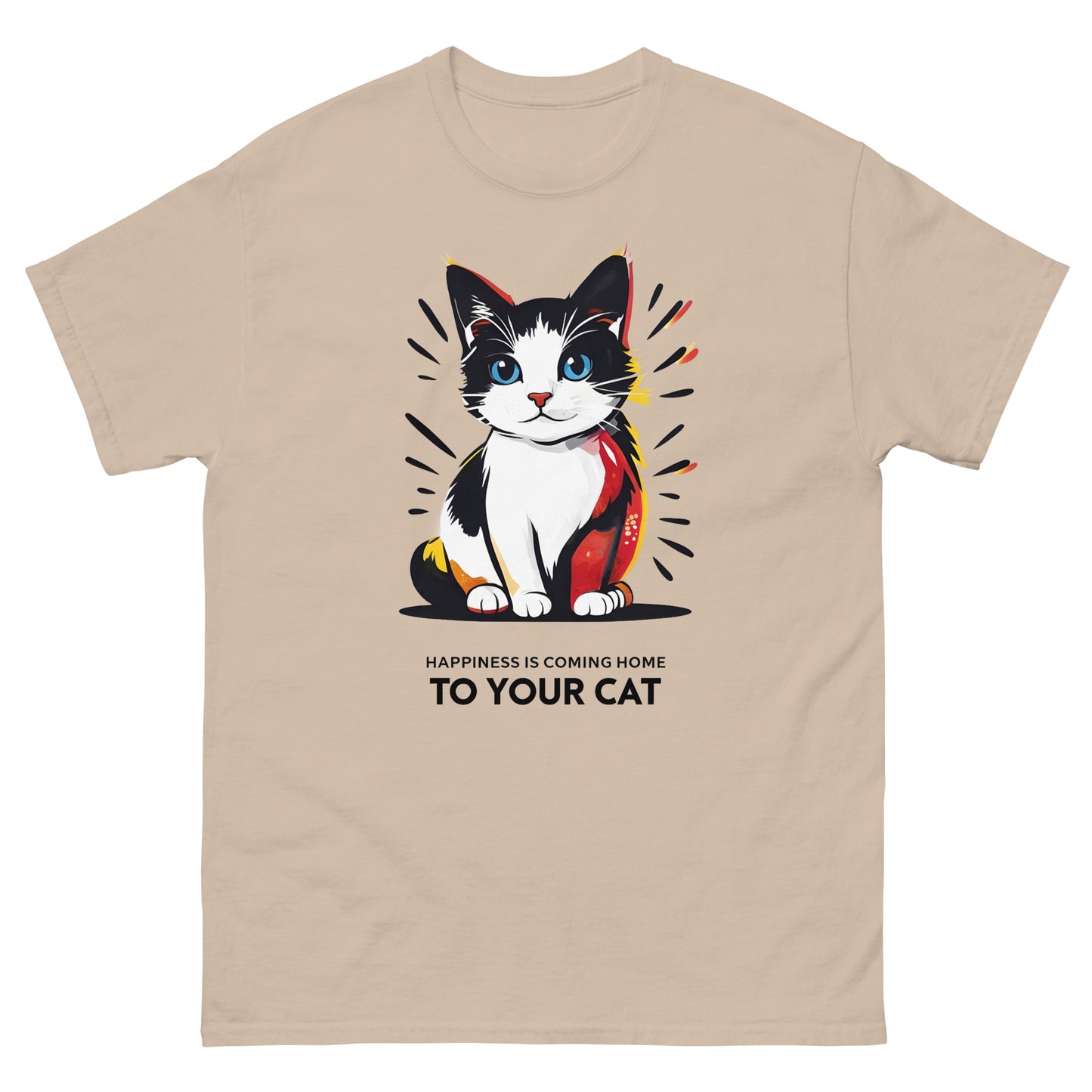 Happiness is Coming Home to Your Cat classic tee