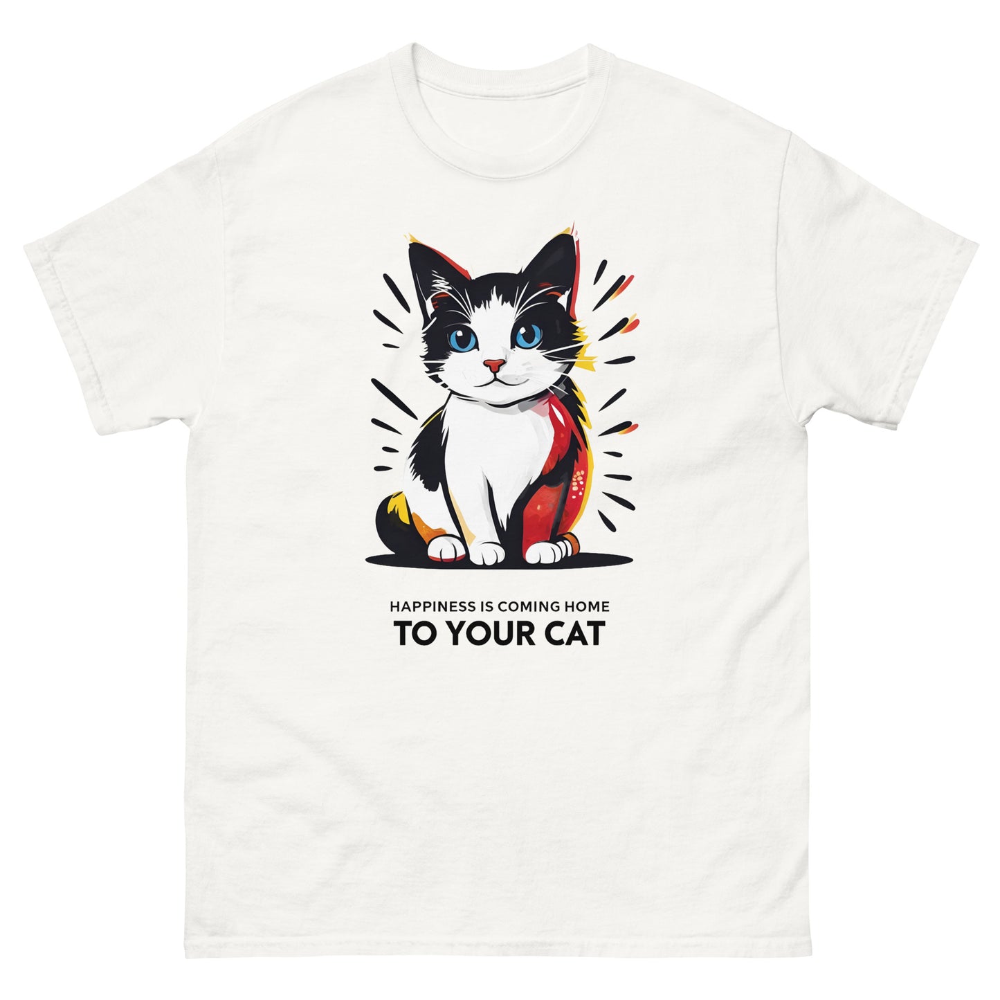 Happiness is Coming Home to Your Cat classic tee