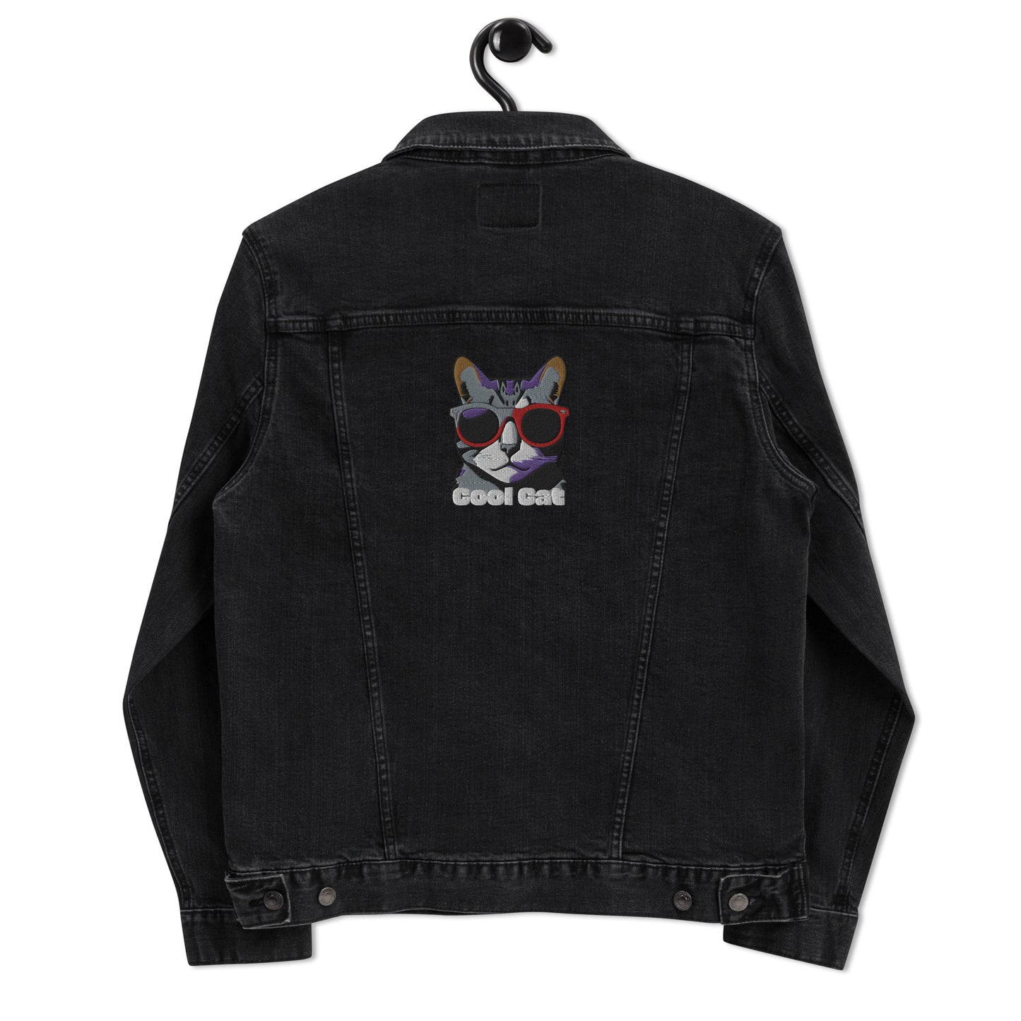 Caroline's Cats Cool Cat Unisex denim jacket