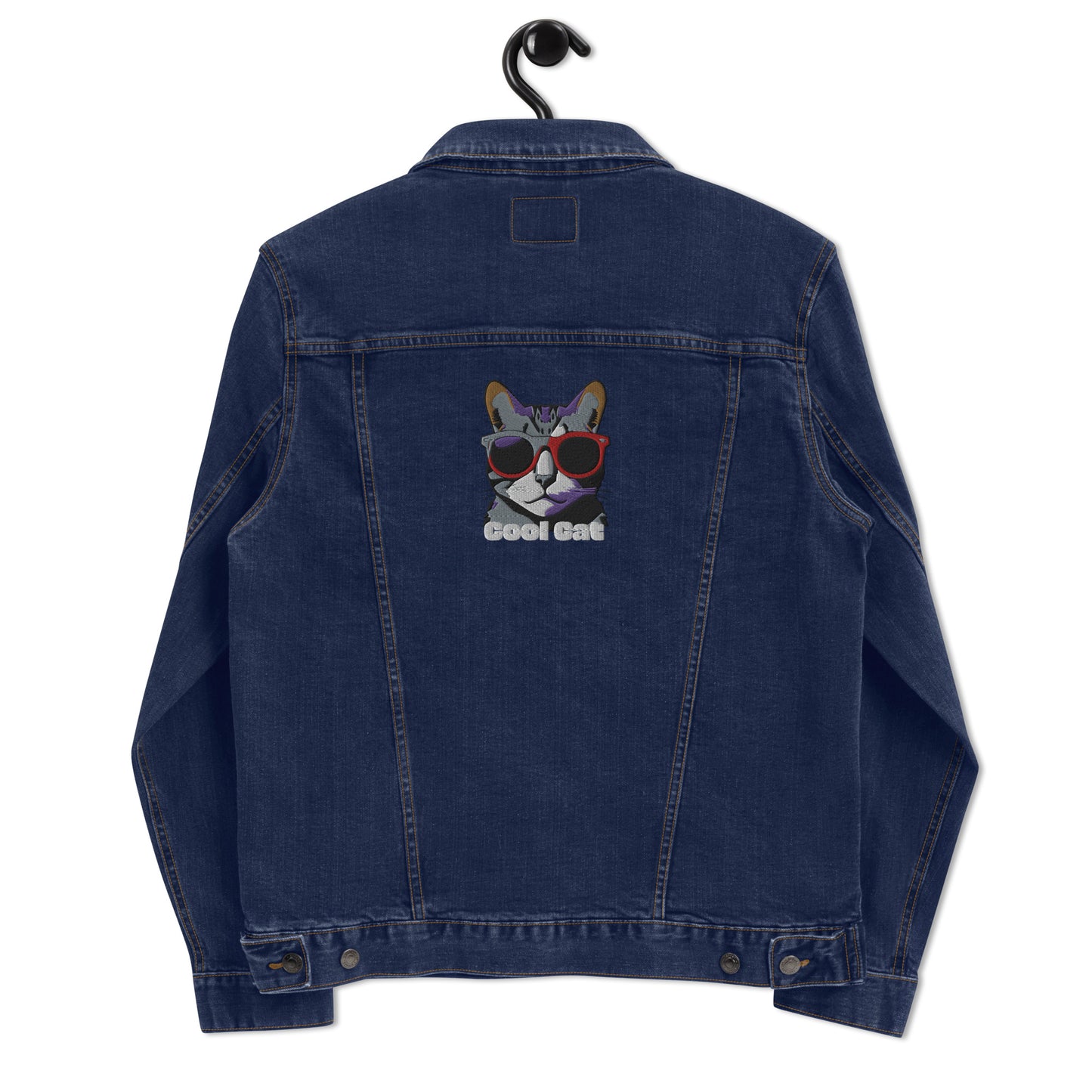 Caroline's Cats Cool Cat Unisex denim jacket