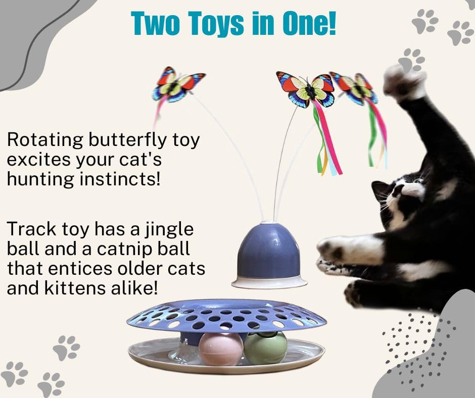 Rotating Butterfly Cat Toy