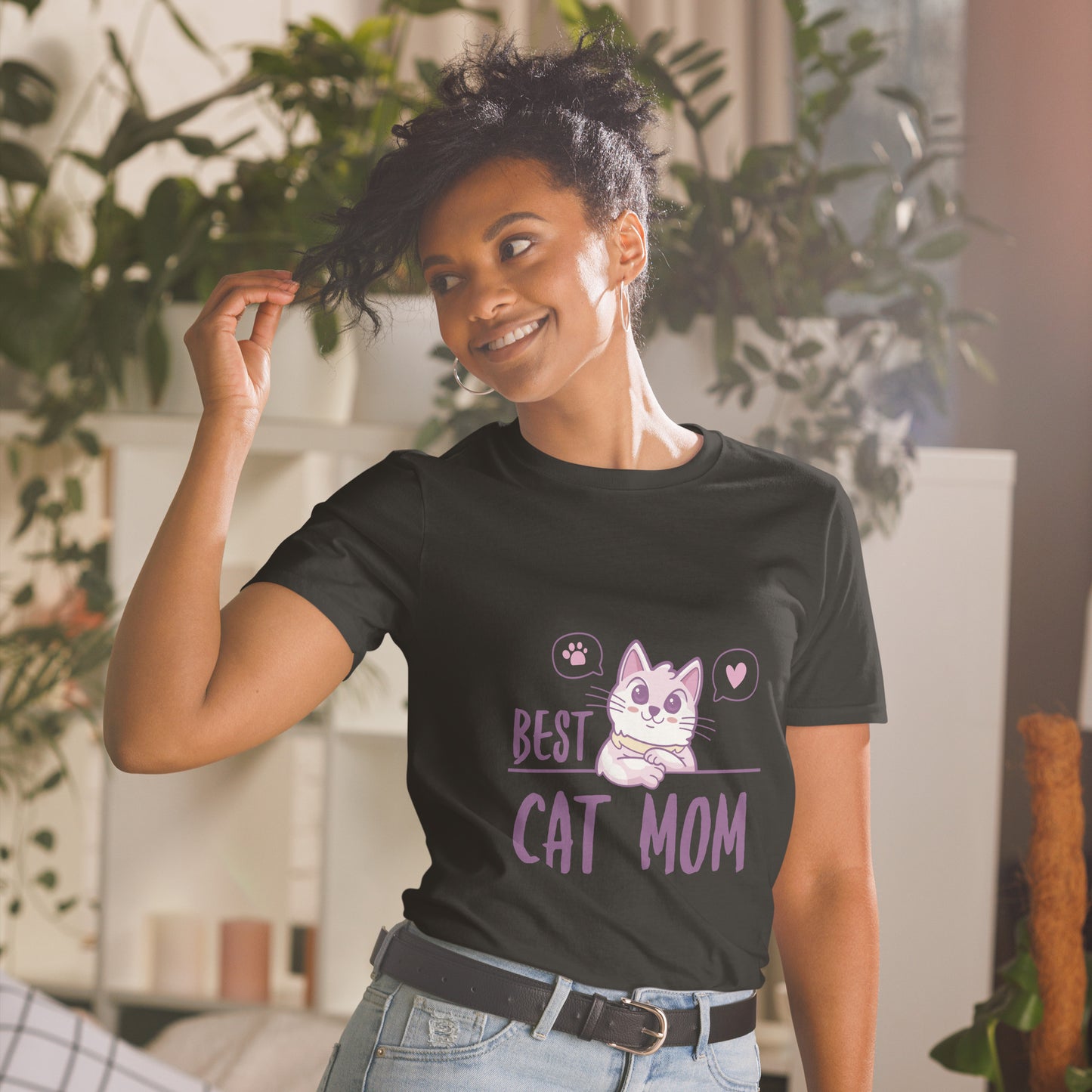 Best Cat Mom Short-Sleeve Unisex T-Shirt