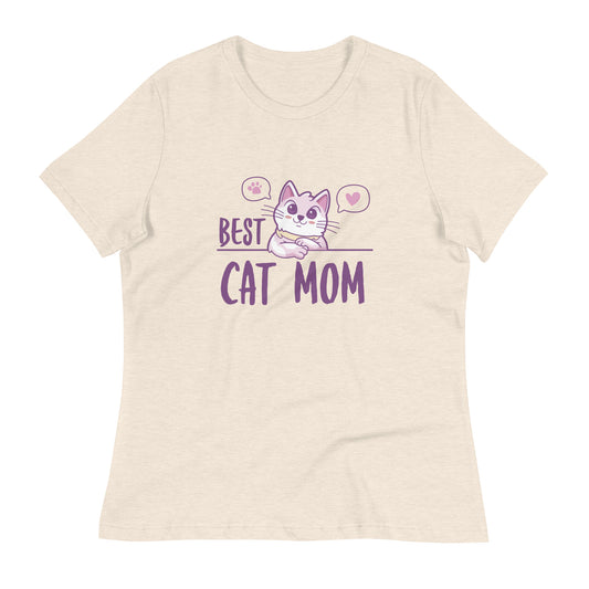 Best Cat Mom Women's Relaxed T-Shirt