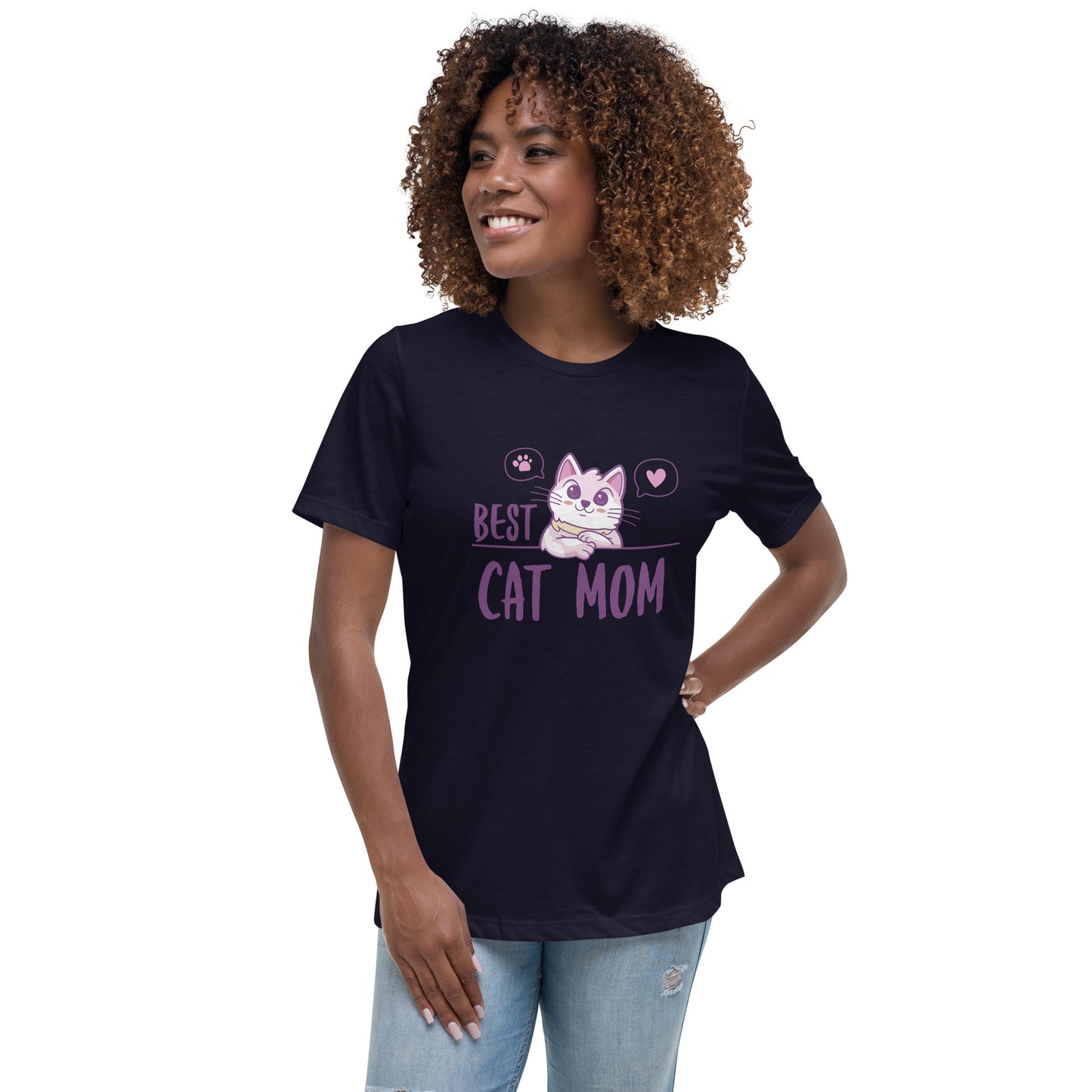 Best Cat Mom Women's Relaxed T-Shirt